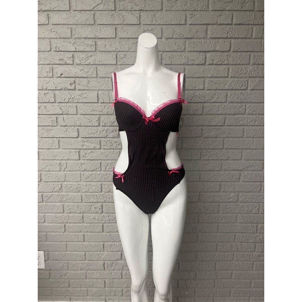 So Sexy Women Pink & Black Teddy Size 34B